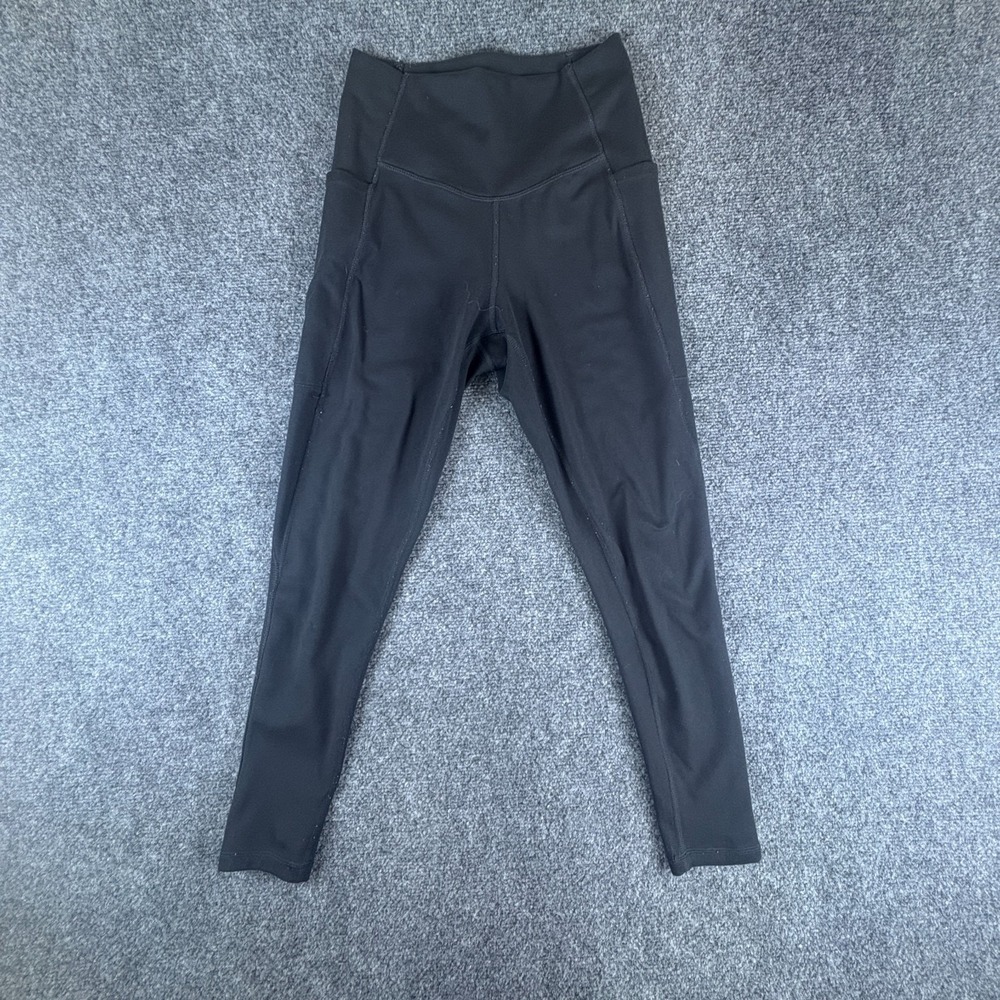 Danskin Contour Bonded Legging Womens 22x23 Black Stretch High Rise Pockets